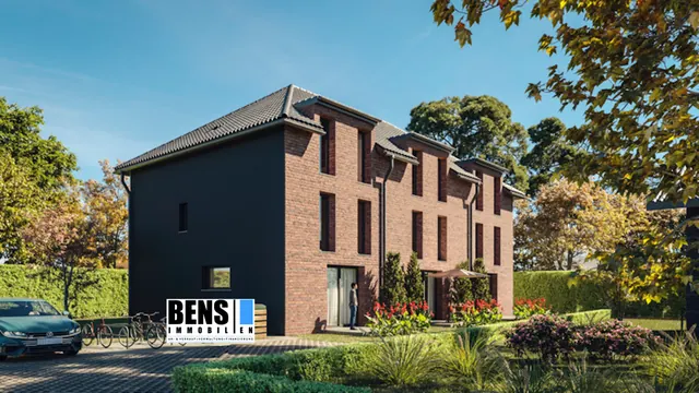 Neubau-Reihenhäuser mit Klinkerfassade