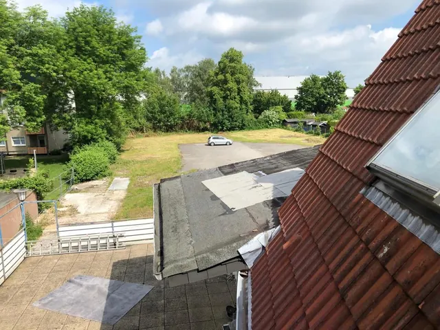 Blick von oben auf das Grundstück