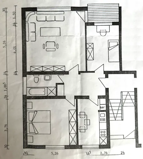 Grundriss der Wohnung